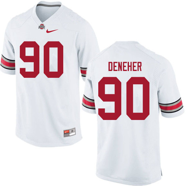 Men #90 Jack Deneher Ohio State Buckeyes College Football Jerseys Sale-White